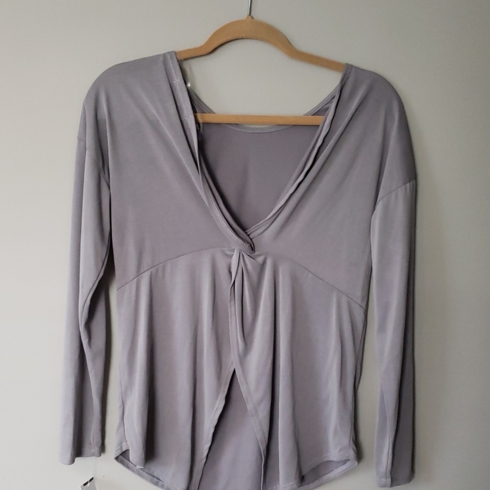 Silver long sleeve top